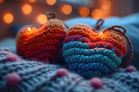 Friends gathering for a virtual crafting night to make heart-shaped dreamcatchers