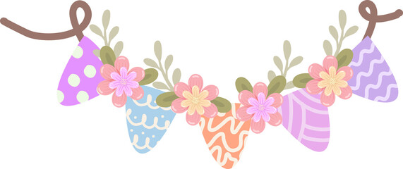 Easter day and spring elements