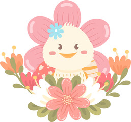 Easter day and spring elements