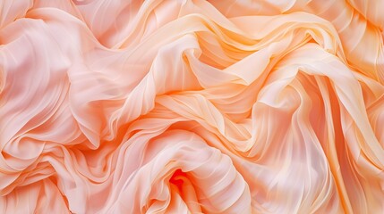overlap of peach fuzz color trend 2024 fabric texture background - AI Generated