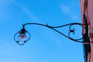 street lamp in Burano, Venetian Lagoon, Italy