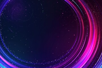 Obraz premium Cosmic Elegance: Glowing Circles and Sparking Particles