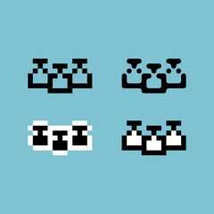 Pixel art outline sets icon of pack potion variation color. potion icon on pixelated style. 8bits perfect for game asset or design asset element for your game design. Simple pixel art icon asset.