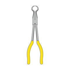 Kids drawing Cartoon Vector illustration hose grip pliers icon Isolated on White Background