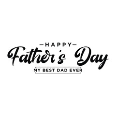 Happy Father's Day. Father's day vector banner on isolated background. Vector father's day text