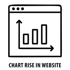 Chart rise in website, website analytics, traffic growth, performance improvement, online statistics, web chart, website data, analytics increase, online presence, website traffic