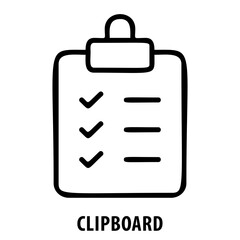 Clipboard, document, paper, notes, writing, office, clipboard icon, paper clip, report, record, list, office supplies, document holder