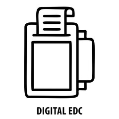 Digital EDC, digital electronic data capture, technology, payment, digital transaction, digital EDC icon, electronic payment, financial, EDC machine, digital payment