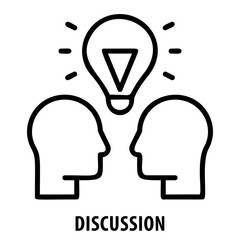 Discussion, talk, communication, conversation, discussion icon, dialogue, conversation, chat, group talk, brainstorming, team communication, conference, collaboration, meeting
