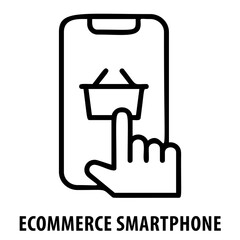 E commerce smartphone, online shopping, mobile commerce, ecommerce smartphone icon, shopping app, online marketplace, digital retail, mobile shopping, e commerce technology