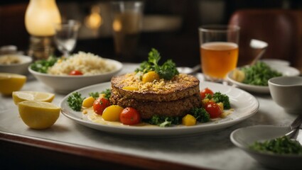 salad on a table