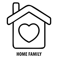 Home, family, house, residence, home family icon, real estate, housing, domestic, property, dwelling, residence symbol, family concept, living space, home sweet home