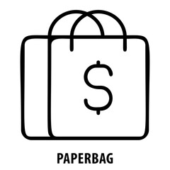Paperbag, shopping, paperbag icon, retail, shopping bag, grocery, paperbag symbol, eco friendly, environmentally friendly, packaging, bag, consumerism, merchandise, paper sack, recycle