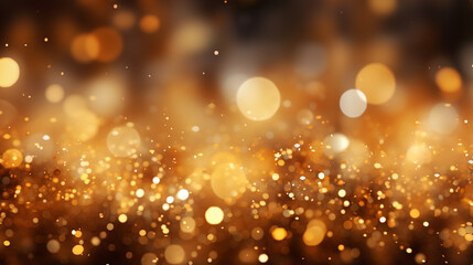 Abstract motion background shining gold particles