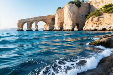 Fototapeta na wymiar 美しい地中海の海辺の風景