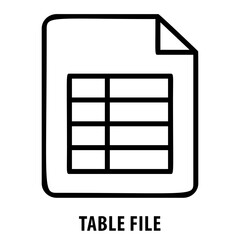Table file, data table, document, spreadsheet, file, Table file icon, data management, information, table icon, record keeping, data analysis, table file format, database, documentation