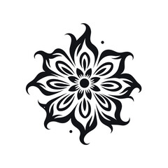 Beautiful minimalist flower illustration art.