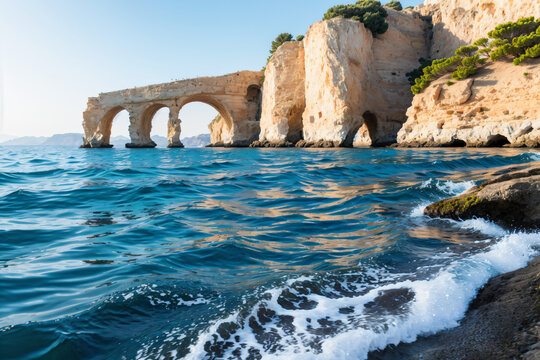 美しい地中海の海辺の風景
