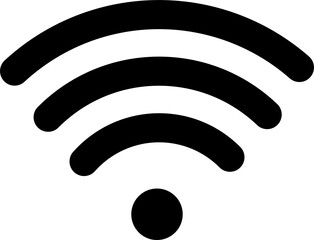 Wireless wifi or sign for remote internet access icon on white background, Flat style for graphic and web design