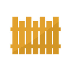Wooden Fence Vector Illustration
