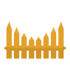 Wooden Fence Vector Illustration