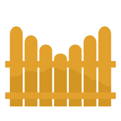 Wooden Fence Vector Illustration