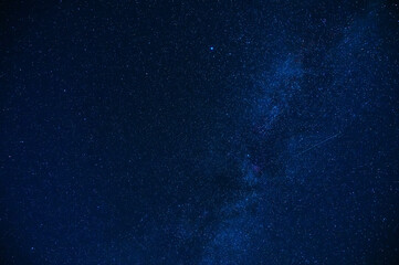 night starry sky with stars, milky way and galaxies on the background