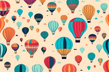 Photo sur Plexiglas Montgolfière seamless background with balloons