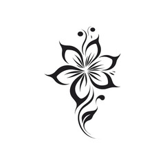 Fototapeta premium Beautiful minimalist flower illustration art.