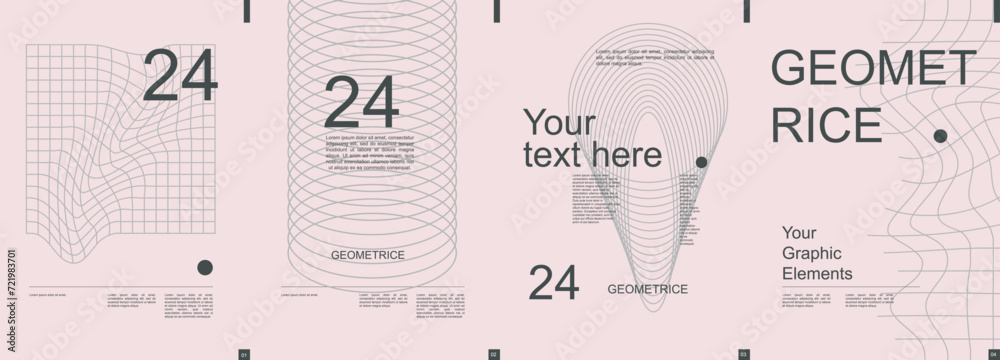Poster geometric modern banner with trendy minimalist typography design. poster templates with dynamic mesh