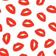 Lips seamless pattern.
