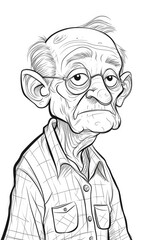 Handsome Grandfather Coloring Pages