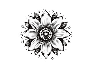 Obraz premium Beautiful minimalist flower illustration art.