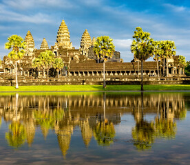 Angkor Wat Buddhist temple in Siem Reap Cambodia.