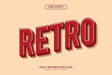 Fototapeta premium red bold vintage typography text effect