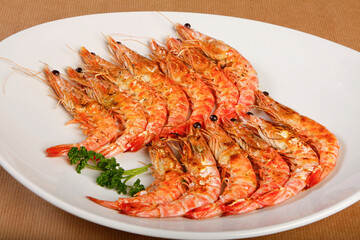 grilled shrimp on a plate