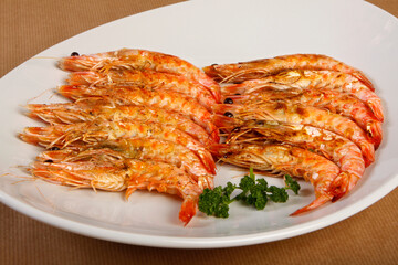 grilled shrimp on a plate