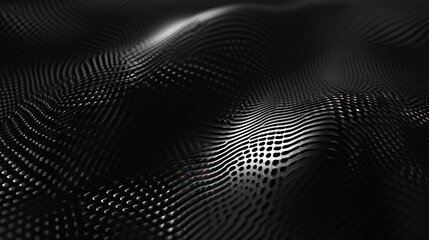 a black photo of a black background, in the style of pointillist optical mixing, digital gradient blends, matte photo, elongated forms, metallic rotation