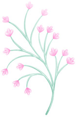 Hand-Drawn Watercolor flower Clipart: Create Beautiful Floral Designs with Ease	
