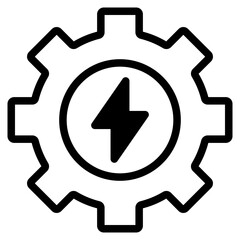 gear with lightning