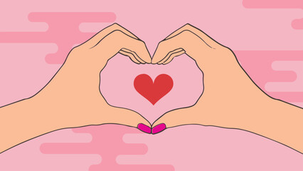 vector happy valentines day love banner design template