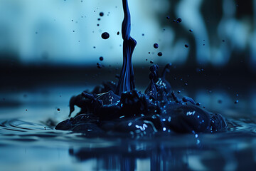 Ink water drop - obrazy, fototapety, plakaty