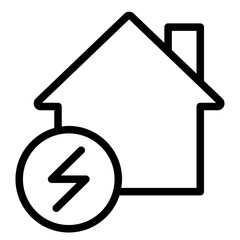 house with lightning bolt icon