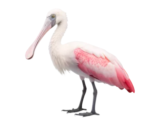 Foto op Plexiglas a pink bird with a long beak © Cornilov