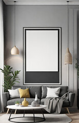 empty frame in a living room