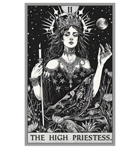 Vintage Tarot Card Number 2 The High Priestess