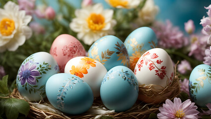 Kolorowe Tradycje Wielkanocne - obrazy, fototapety, plakaty