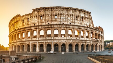 Fototapeta na wymiar The Coliseum amphitheater in Rome, Italy