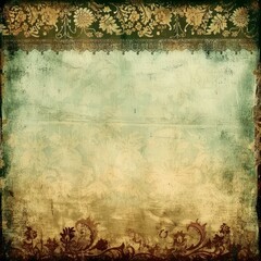green and brown floral vintage background