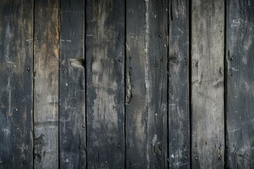Fototapeta premium Black wooden fence planks background